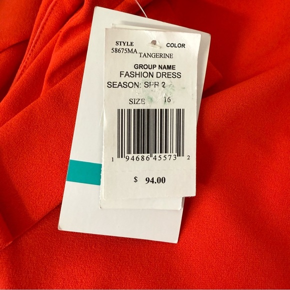 Maison Tara Tangerine Sleeveless Evening Dress. Size XL NWT - Picture 6 of 14